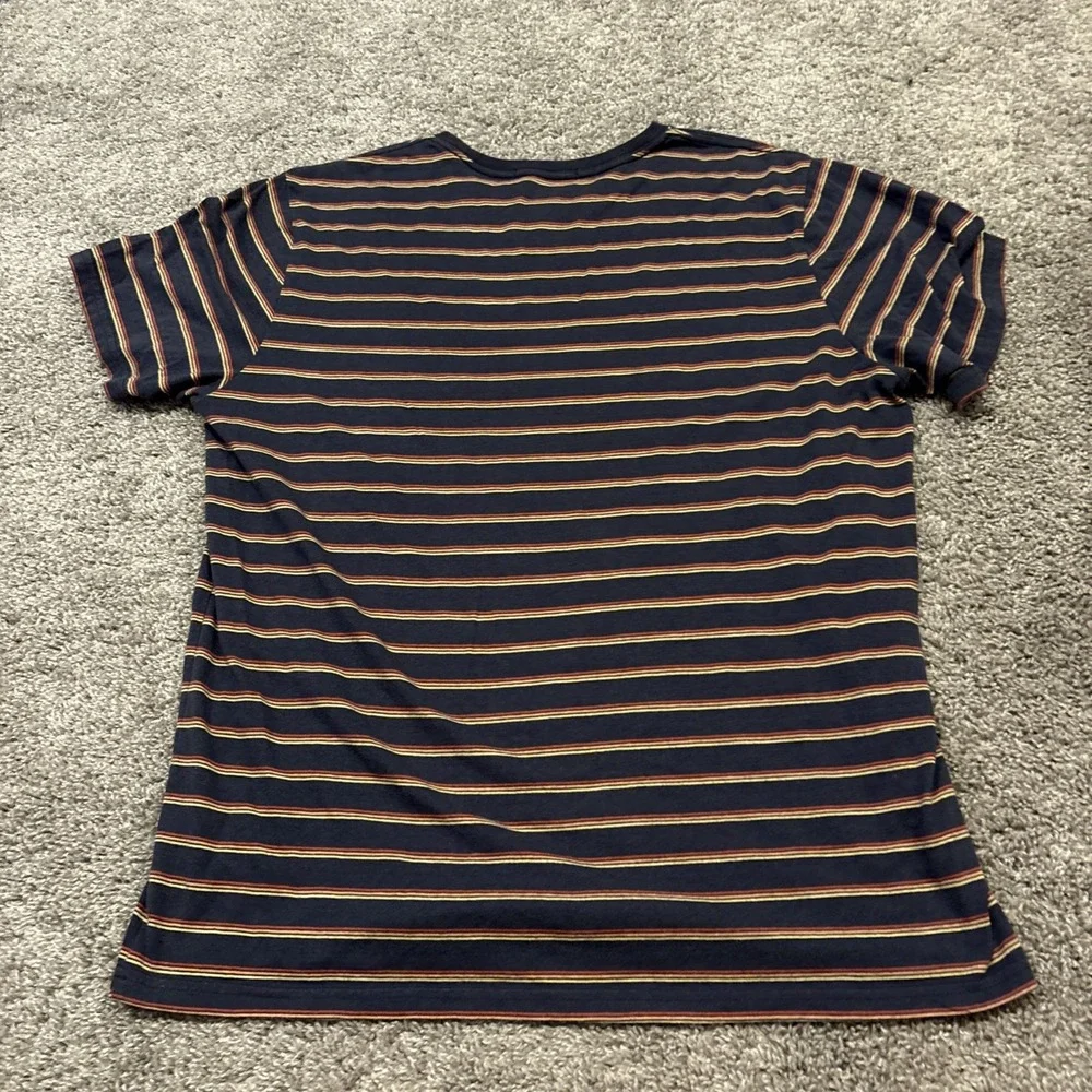 LOT OF 2 Marine Layer T Shirt Womens Size L / XL Blue Striped Short Sleeve